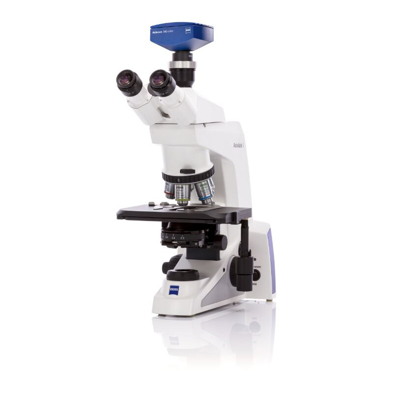 ZEISS Microscope , Axiolab 5, trino, infinity, plan, 10x, 63x, 10x/22, Dl, LED, 10W, inkl Kameraadapter, Axiocam