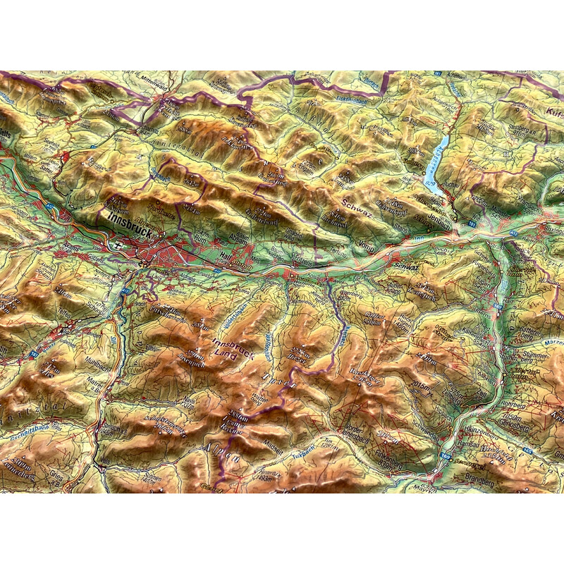 Georelief Regional map Tirol (77 x 57 cm)