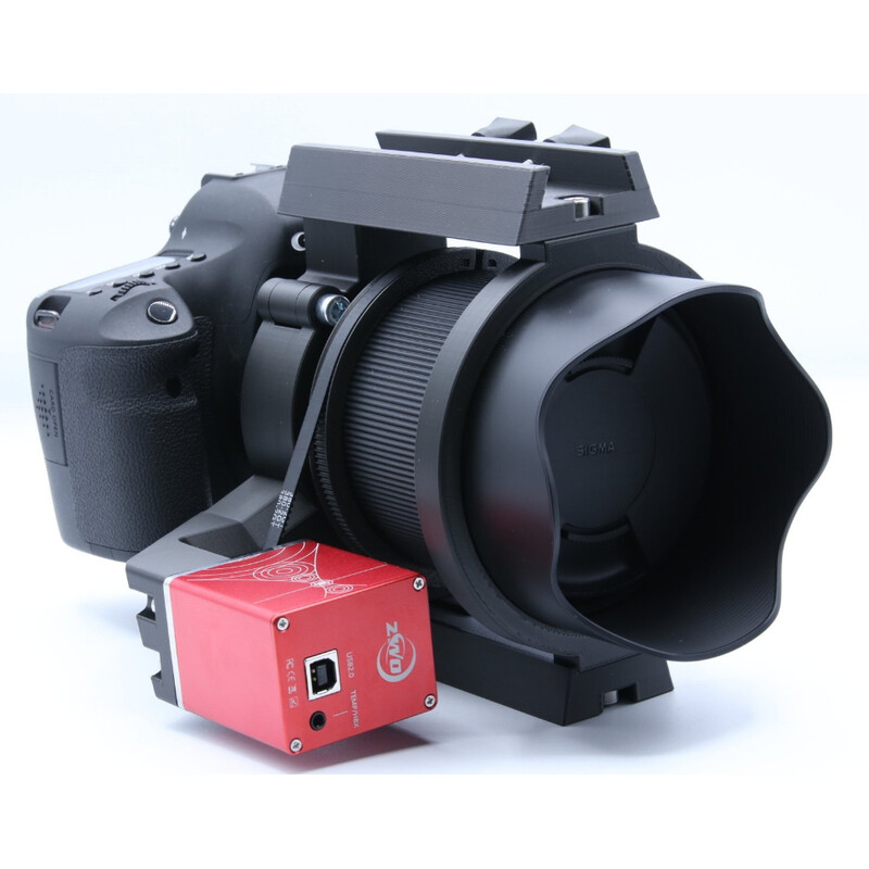 Astroprints EAF motor mounting kit with clamp, dovetail bar and finder base for Sigma Art 85mm lens