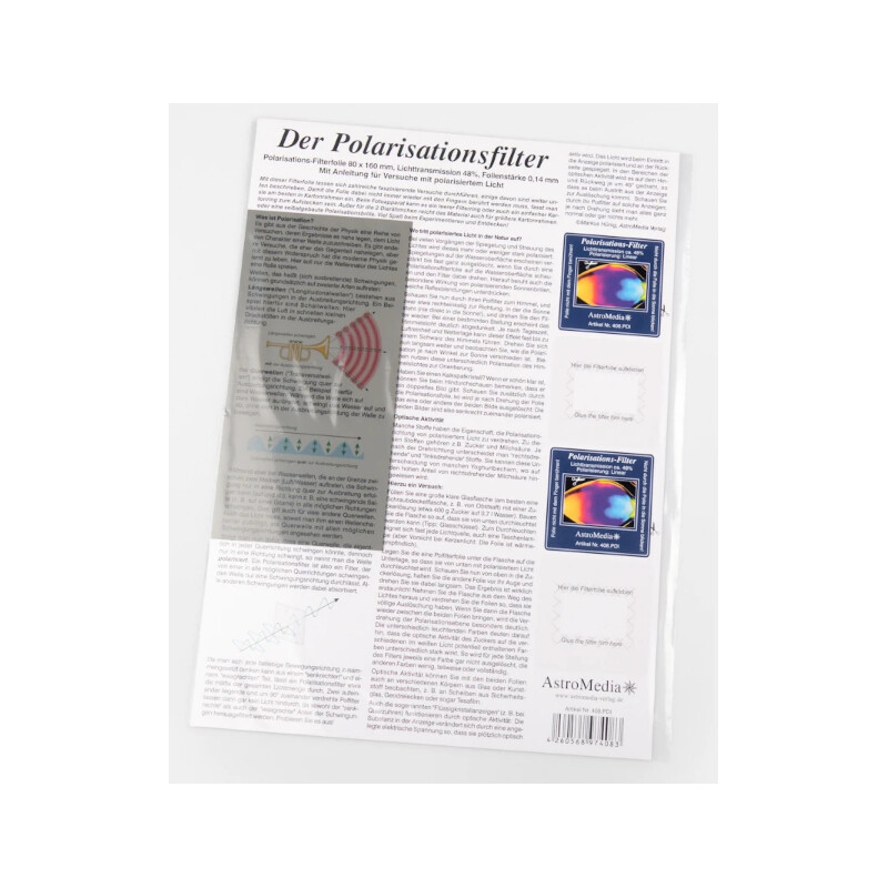 AstroMedia Kit Polarization filter film 8 x 16 cm