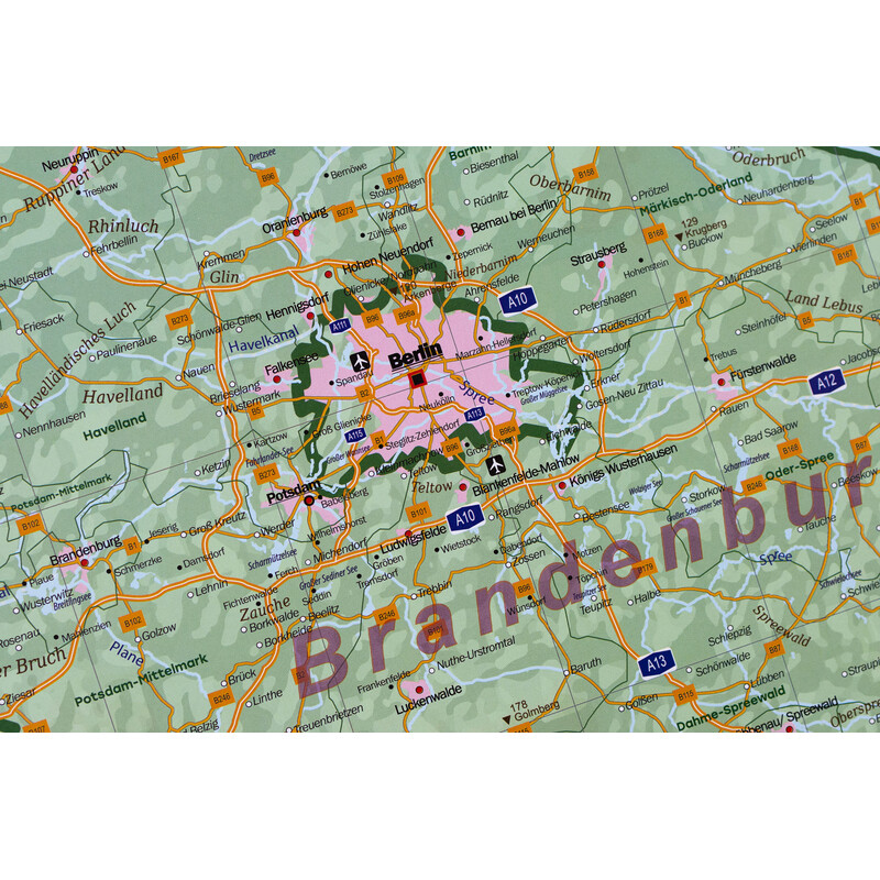 GeoMetro Map Deutschland physisch (100 x 140 cm)