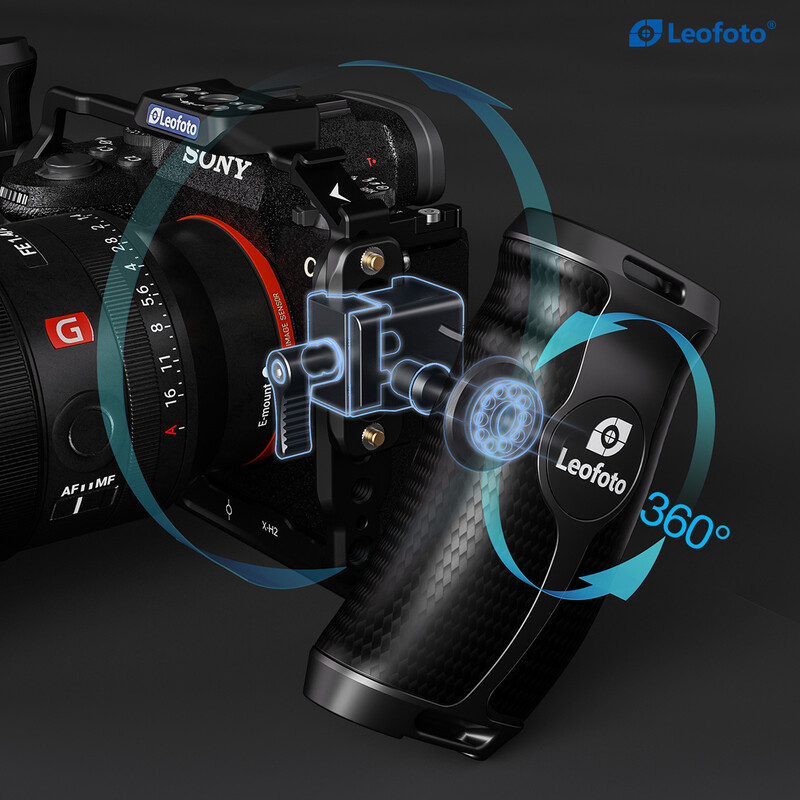 Leofoto Camera Cage Handle CH-5L left