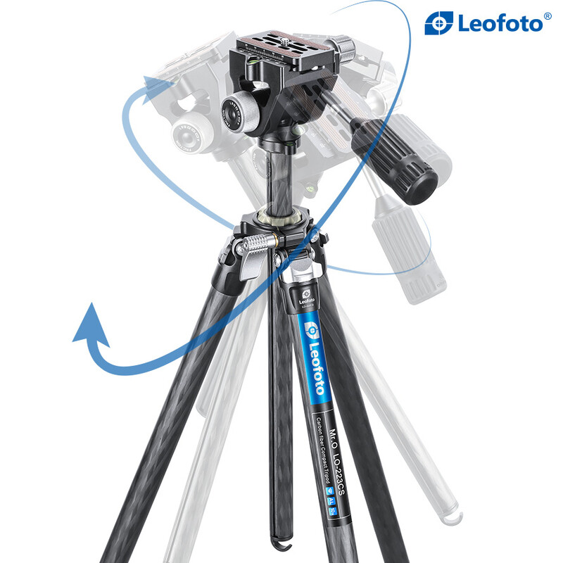 Leofoto Carbon tripod LO-223CS Mr. O + 2-way-panhead SW-02