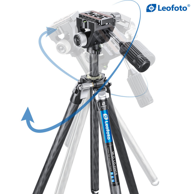 Leofoto Carbon tripod LO-224CS Mr. O + 2-way-panheads SW-02
