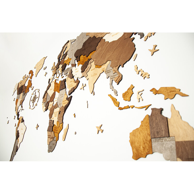 Abraham Wood Decor World map Puzzle aus Holz (200 x 110 cm)