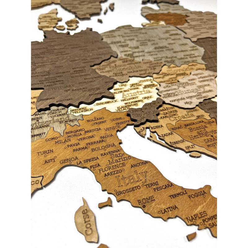 Abraham Wood Decor Continental map Europe jigsaw puzzle made of wood (110x108cm)
