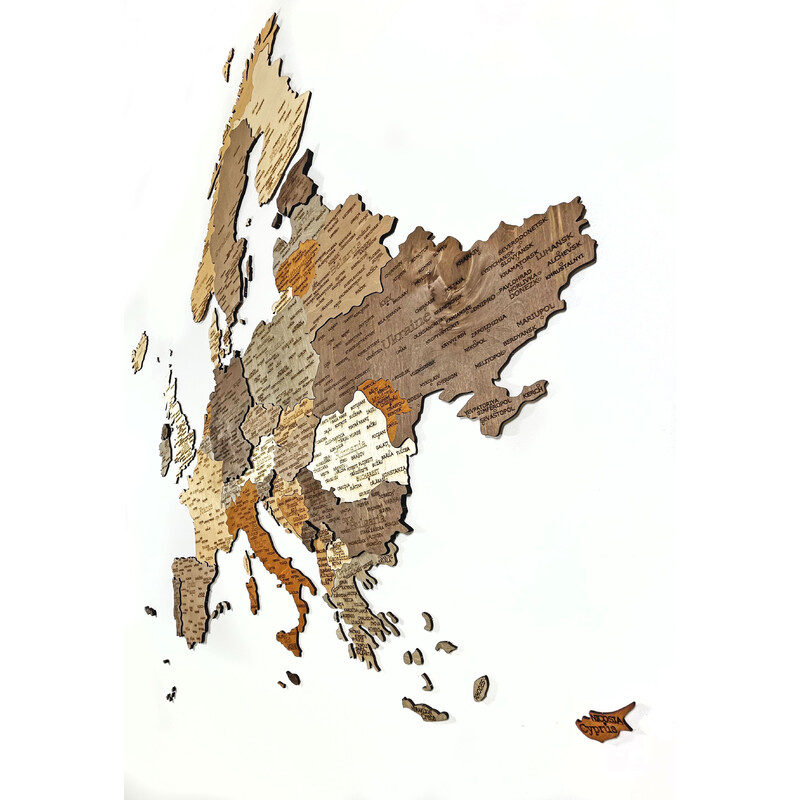 Abraham Wood Decor Continental map Europe jigsaw puzzle made of wood (110x108cm)