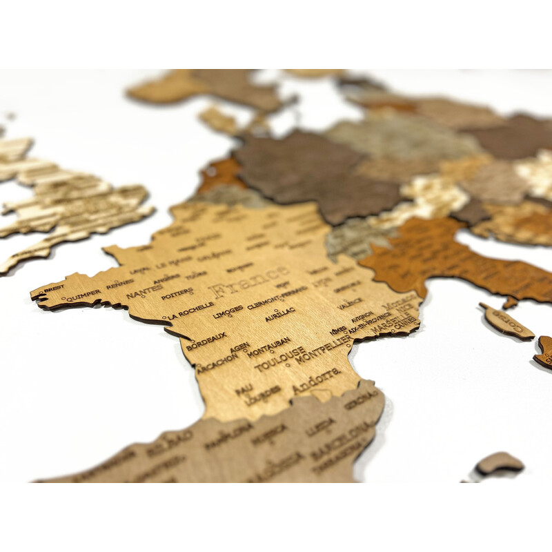 Abraham Wood Decor Continental map Europe jigsaw puzzle made of wood (110x108cm)