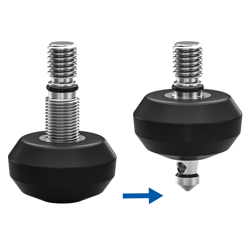 Leofoto Tripod pad TFV Rubber foot / spike combination