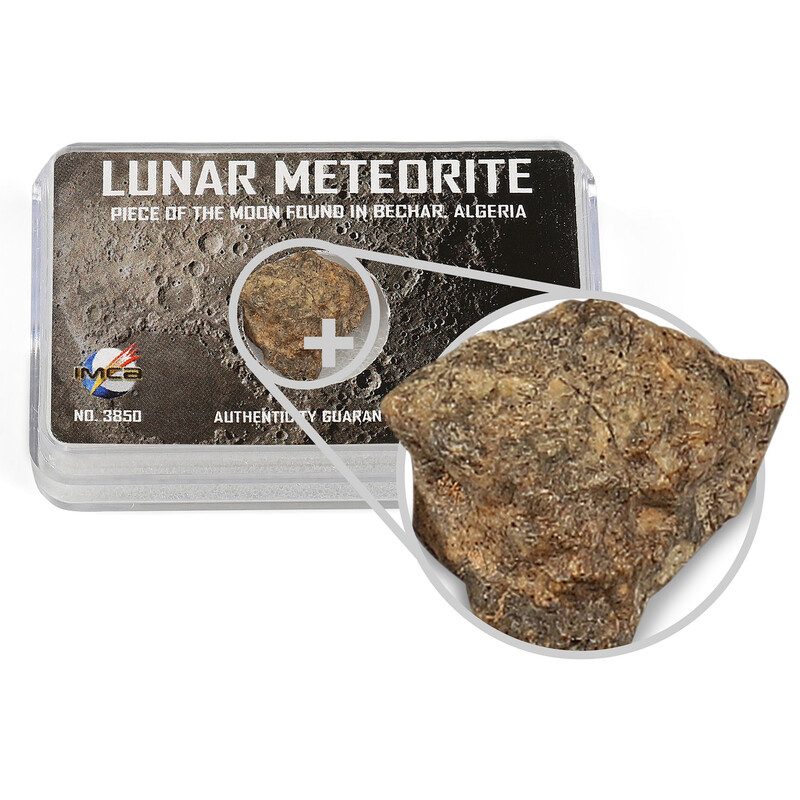 Top Meteorites Genuine Moon Meteorite Bechar Algeria 1.25-1.75g