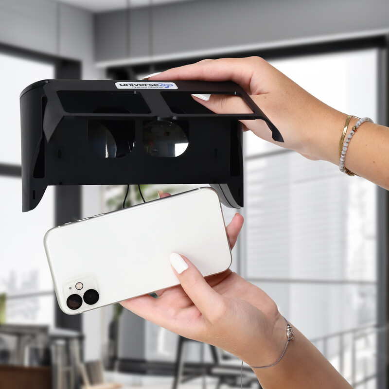 Omegon Personal planetarium Universe2Go+ + Sonnenfinsternisbrille Solar Safe Deluxe