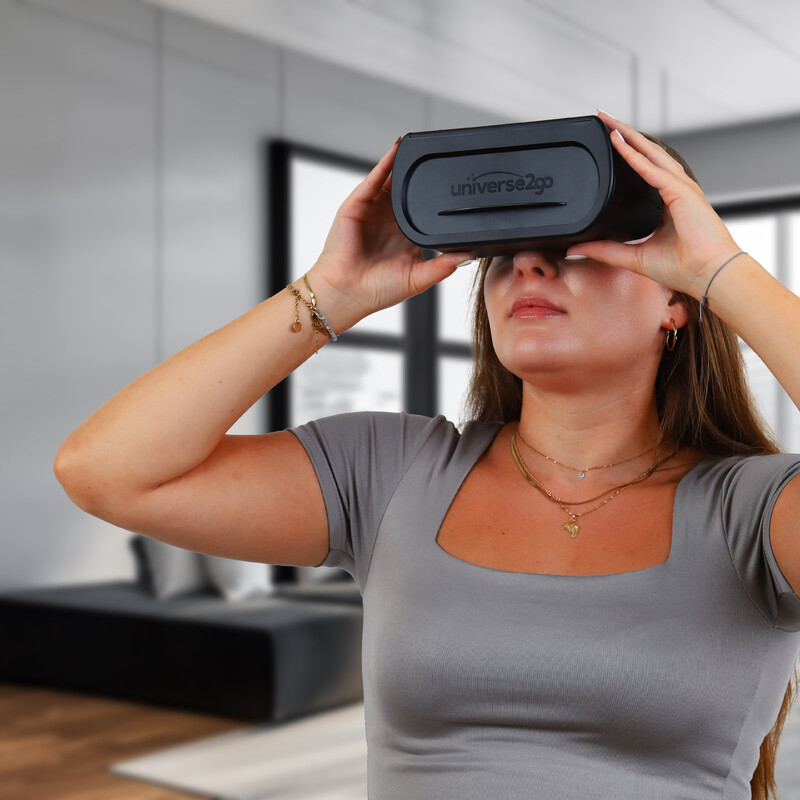Omegon Personal planetarium Universe2Go+ + Solar Safe Deluxe solar eclipse glasses