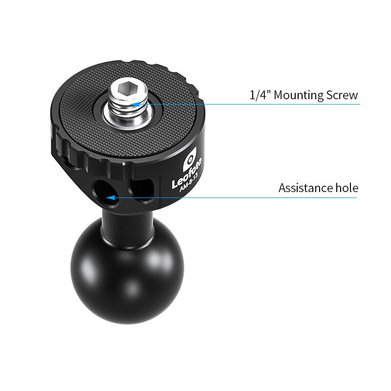 Leofoto Articulated arm AM-8-13 joint with 1/4" screw and contact surface