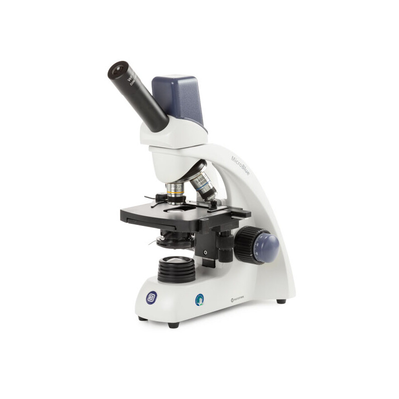 Euromex Microscope MB.1055-5, mono, DIN 160, achro, 40x-400x, 10x/18, Dl, digital, rechargeable battery, LED, 1W