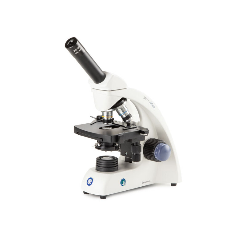 Euromex Microscope MB.1651, mono, DIN 160, achro, 40x-600x, 10x/18, Dl, Akku, LED, 1W