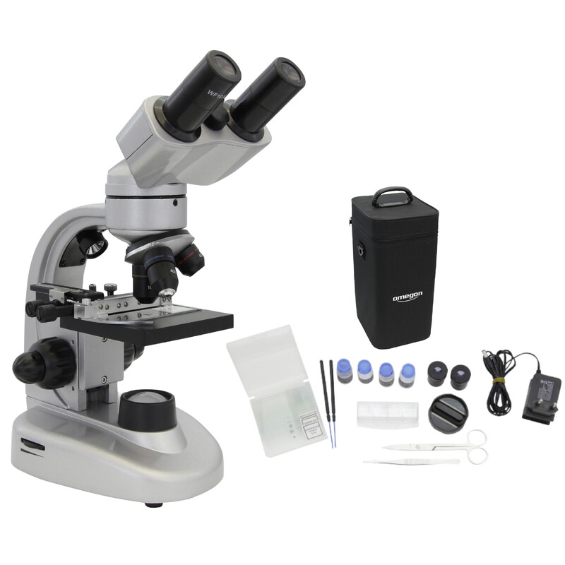 Omegon Mikroskop Binofield, 40x-800x, LED (Normale Gebrauchsspuren)