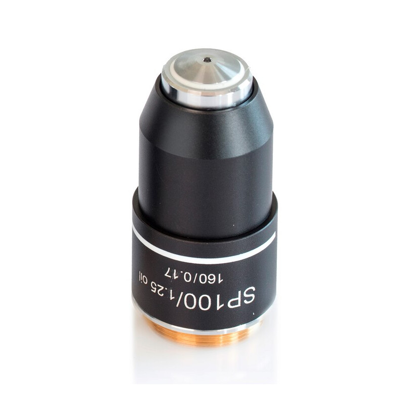 Kern Objective, OBB-A1565, e-plan, achromatic, 100x/1.25, oil, w.d. 0.07mm, spring-loaded, anti-fungus
