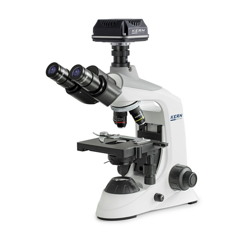 Kern Digital Microscope Set, OBE 124C825, HF, digital, 1.25 Abbe Condensor, fixed, USB 2.0, 40-400x, Dl, 3W LED, DIN, 5.1 MP
