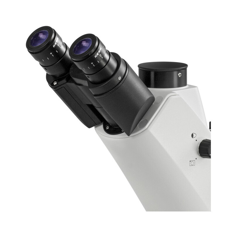 Kern Inverted microscope OCM 166, FL, PH, trino, inverse, Abbe N.A. 0,3 Condensor fix, 10x-40x, 30W LED, Al, 100W HBO, Dl