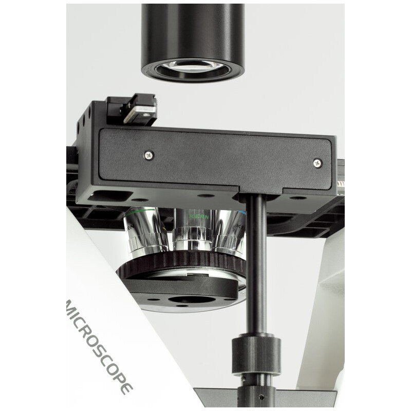 Kern Inverted microscope OCM 168, FL, PH, trino, Abbe-N.A.-0,3-Condensor fix, 10x-40x, 5W LED, Al/Dl
