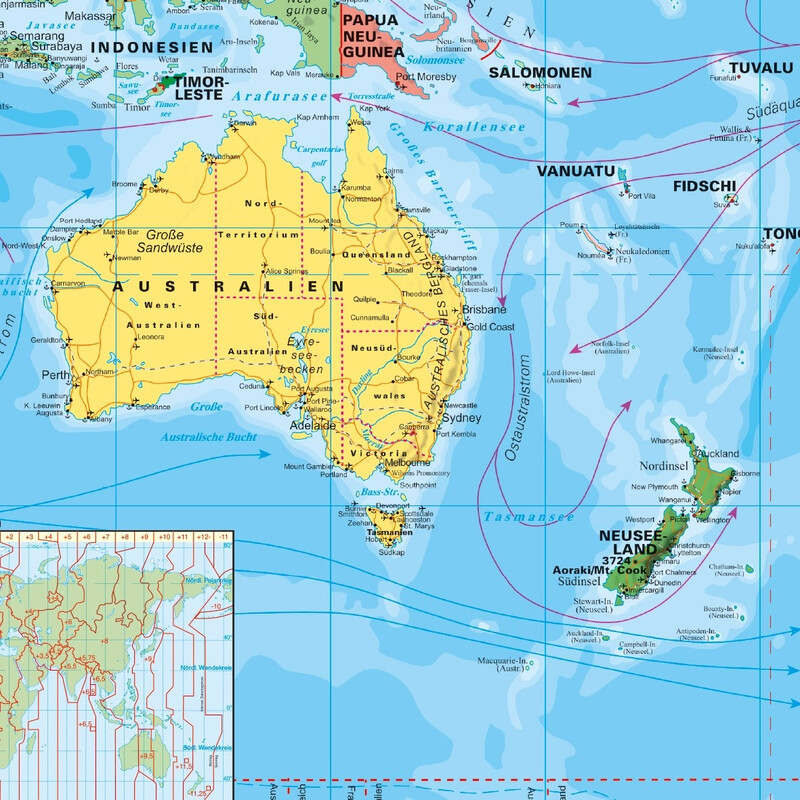 Stiefel World map political flag border (140 x 100 cm)