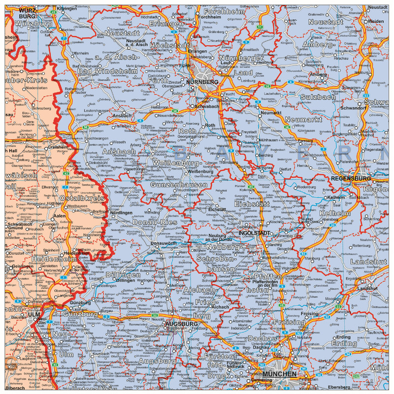 Stiefel Germany political organisational map (100 cm x 140 cm)