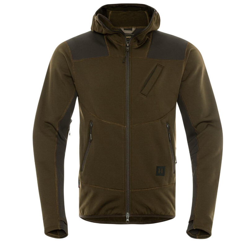 Härkila Deer Stalker Fleece Hoodie, Willow green/Shadow brown, size L