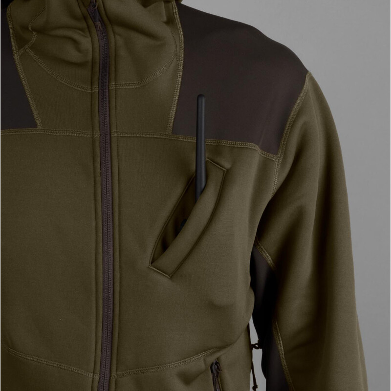 Härkila Deer Stalker Fleece Hoodie, Willow green/Shadow brown, size XL