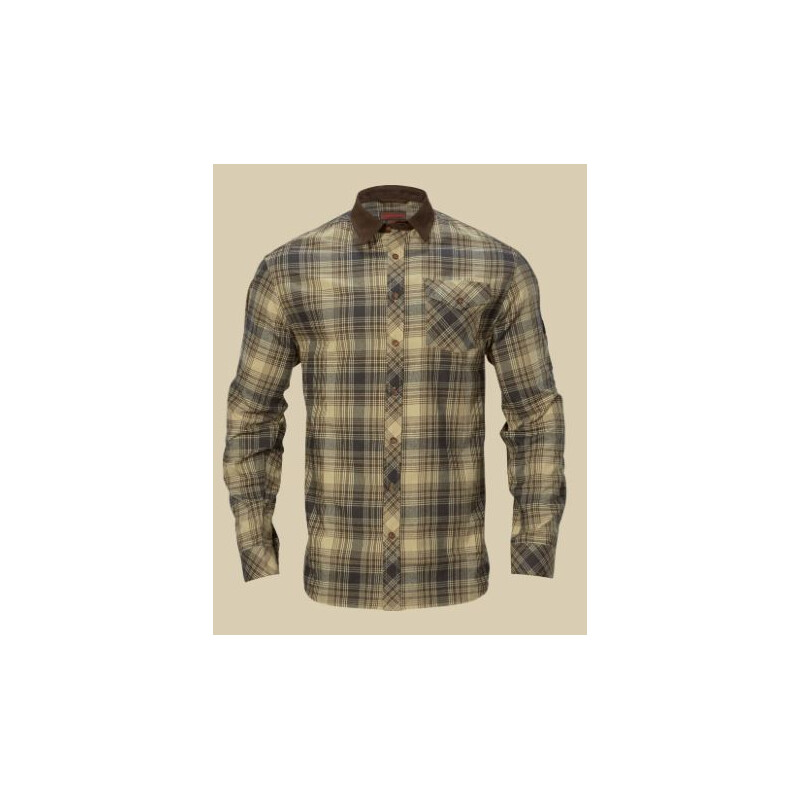 Härkila Driven Hunt shirt, light teak check, size XL