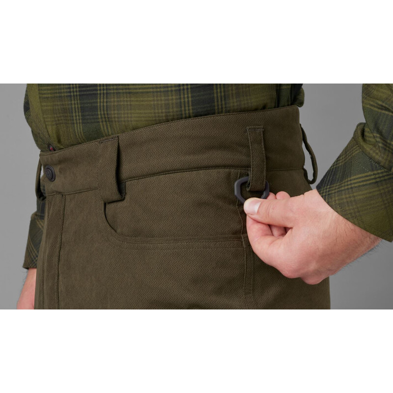 Härkila Driven Hunt HWS leather trousers, Willow green/Shadow brown, size 48