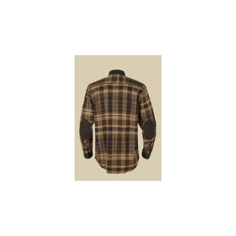 Härkila Pajala Shirt, Beige w/brown, size XL