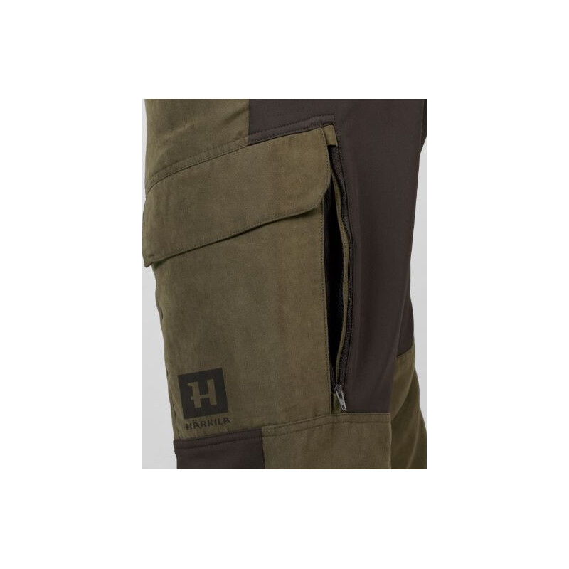 Härkila Scandinavian trousers, Willow green/Deep brown, size 50