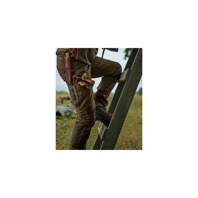 Härkila Scandinavian trousers, Willow green/Deep brown, size 50