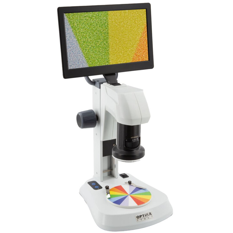 Optika, Microscope, SFX-85V, Digital Zoom, 9" monitor, 8x-54x, LED, reflected and transmitted light