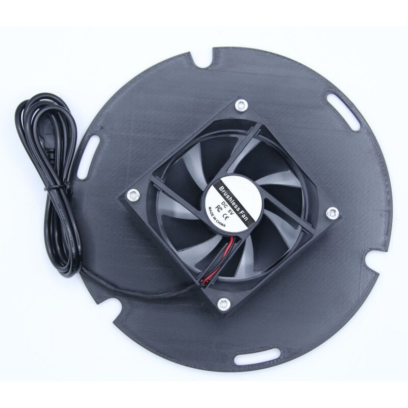 Astroprints Mirror cover for GSO and TS Optics ONTC Newton 6" primary mirror cell incl. 5V USB fan