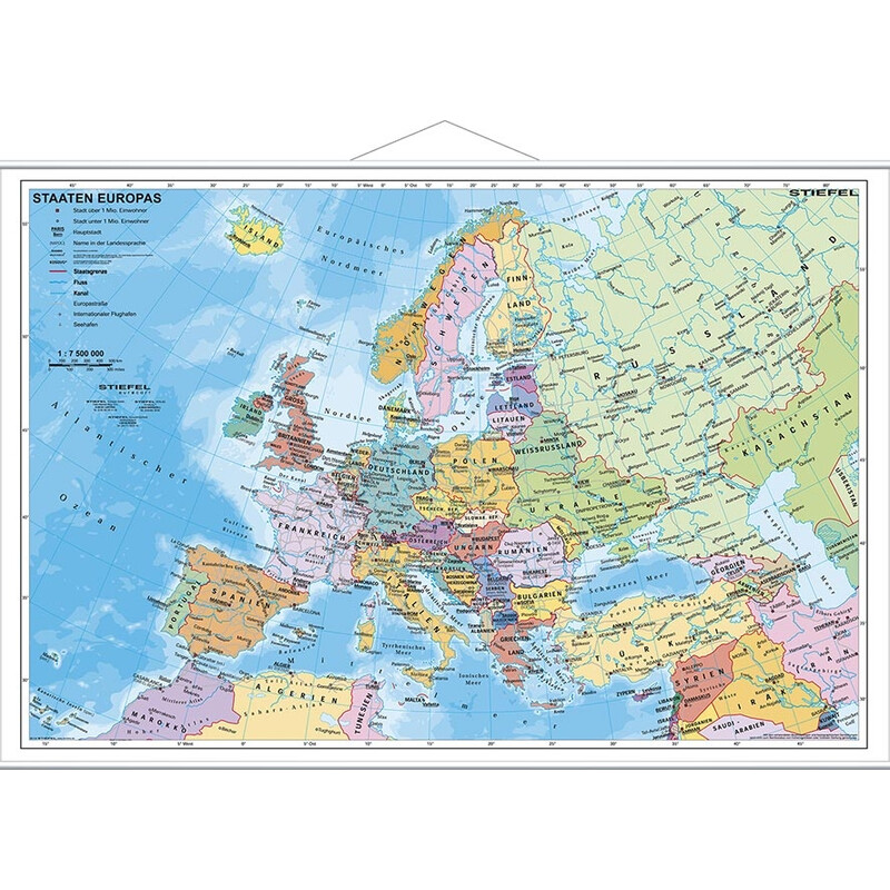 Stiefel Continental map Europe politically