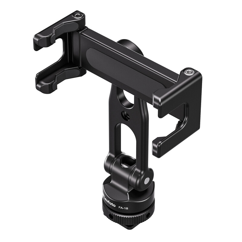 Leofoto Mounting FA-18 smartphone holder for hot shoe