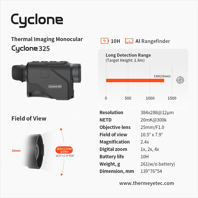 ThermTec Thermal imaging camera Cyclone 325