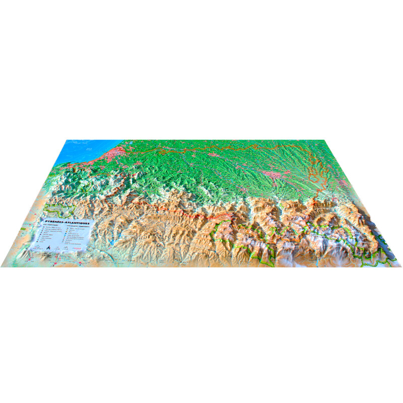 3Dmap Regional map Pyrénées-Atlantiques (61cm x 41cm)