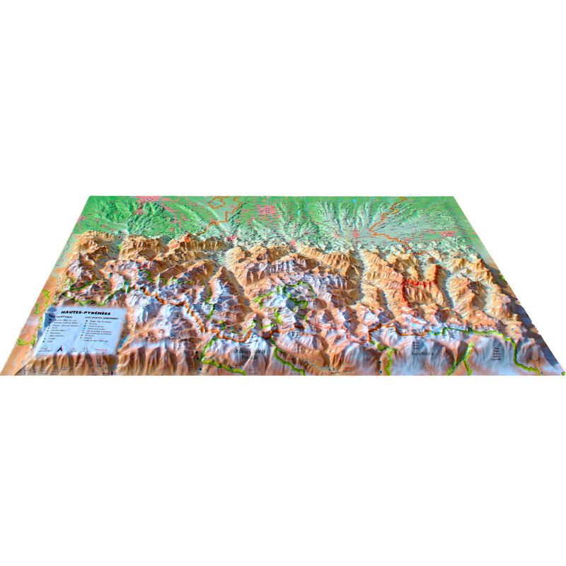 3Dmap Regional map Hautes-Pyrénées (61cm x 41cm)
