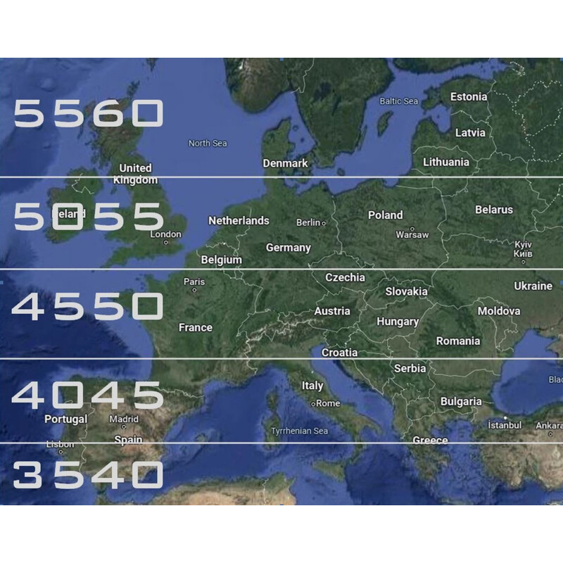 TMS-ASTRO Polar wedge EQ platform visually 45°-50