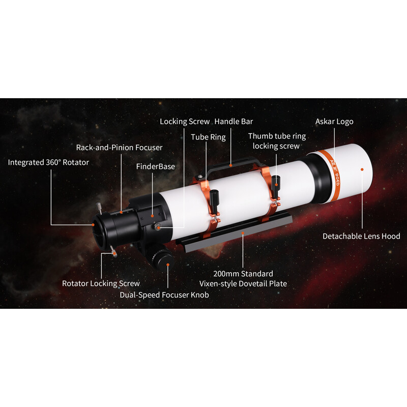 Askar Apochromatic refractor AP 80/560 F7 80ED