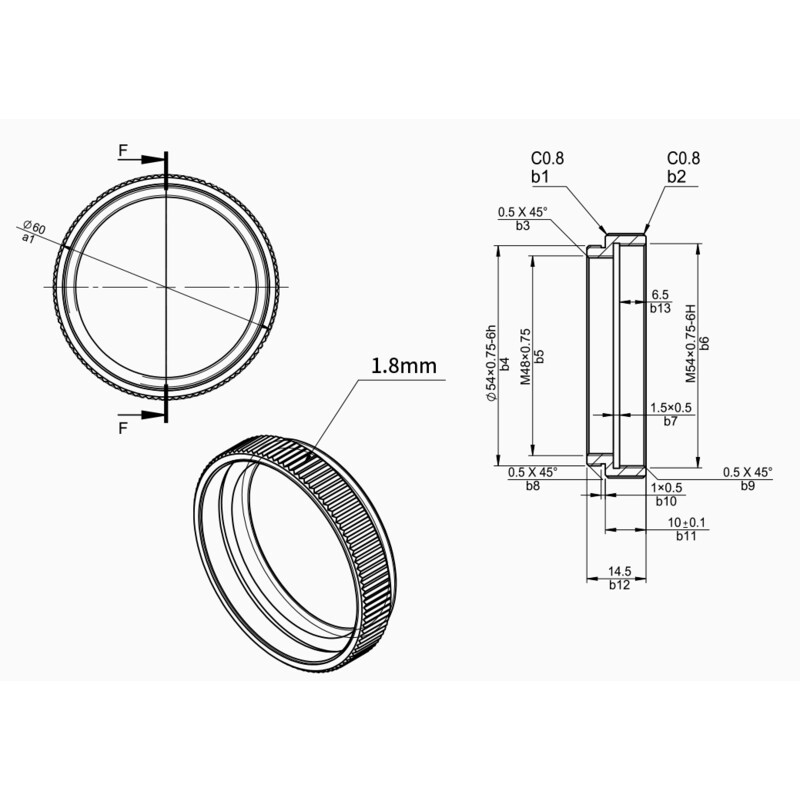 ZWO Extension tube 10 mm M54