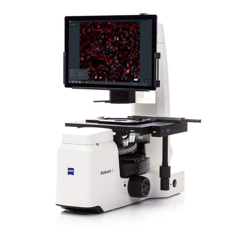 ZEISS Microscope Axiovert 5 Digital, PH, FL, 50-400x, 0.4 NA, LED, 5 MP, mono