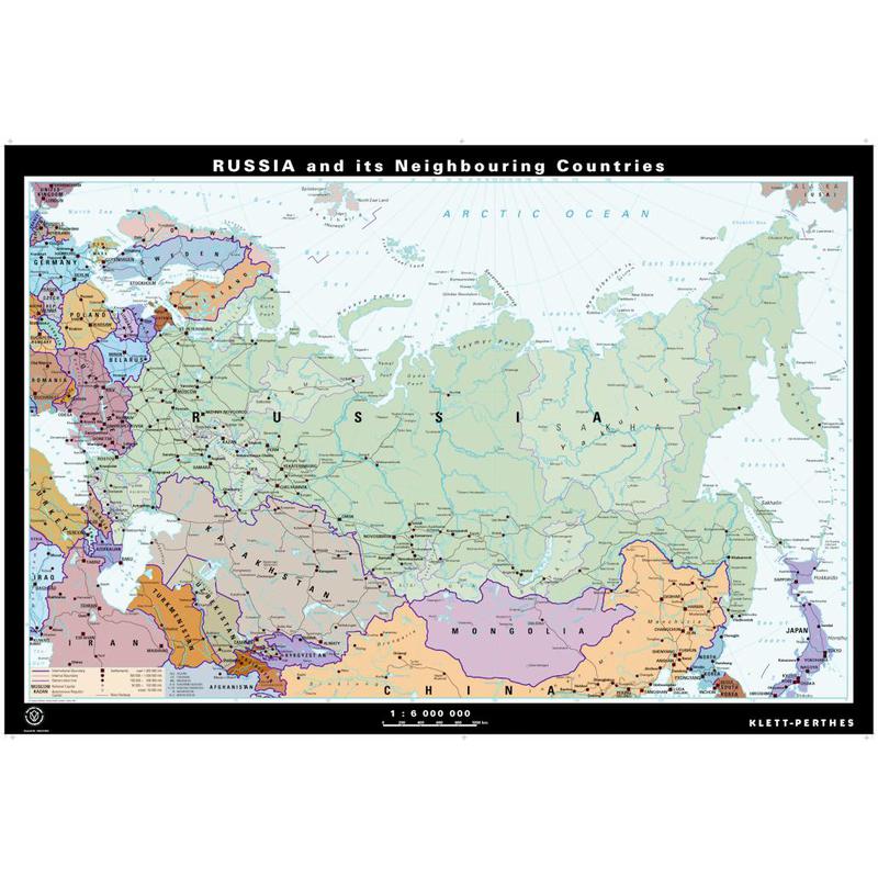 Klett-Perthes Verlag Map Russia and neigboring states, phys./pol.