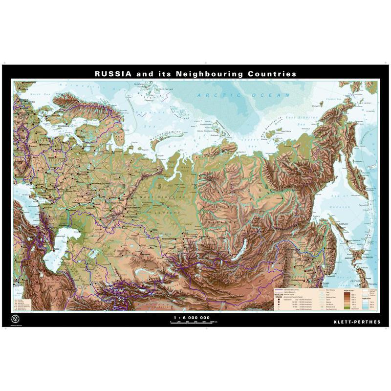 Klett-Perthes Verlag Map Russia and neigboring states, phys./pol.