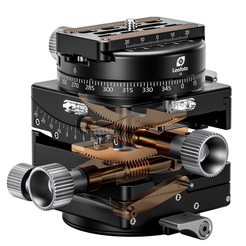 Leofoto Panoramic tripod head G6 with gear