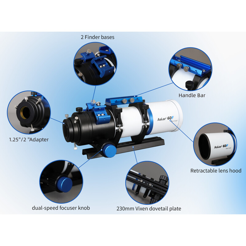 Askar Apochromatic refractor AP 60/408 60F Flatfield