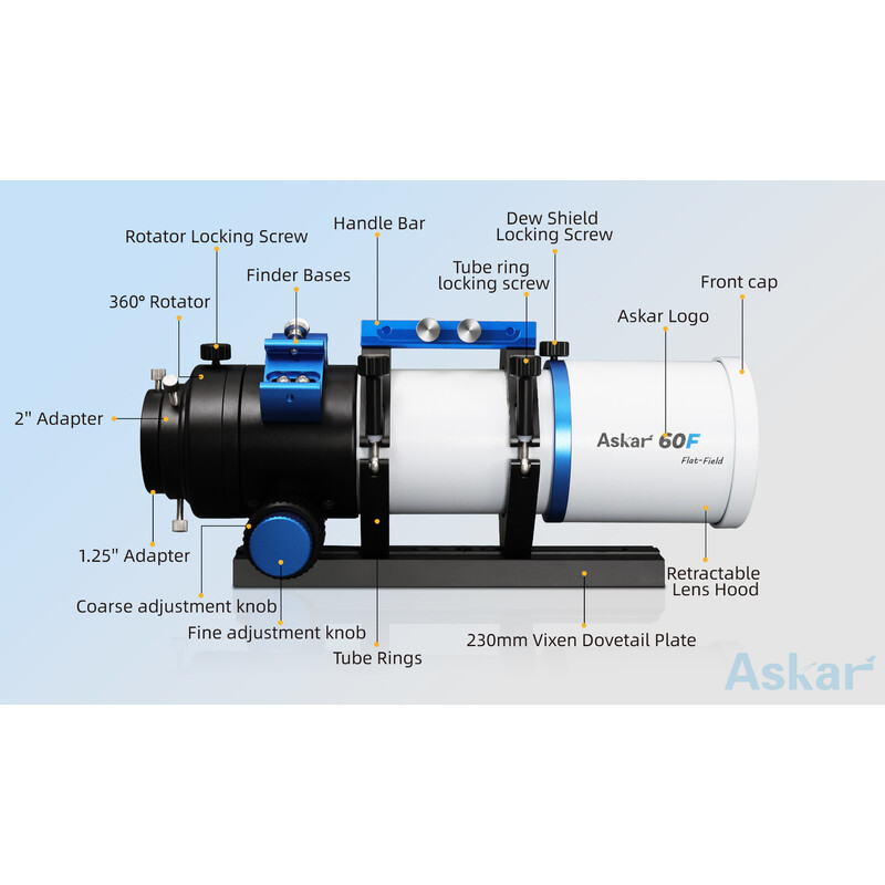 Askar Apochromatic refractor AP 60/408 60F Flatfield
