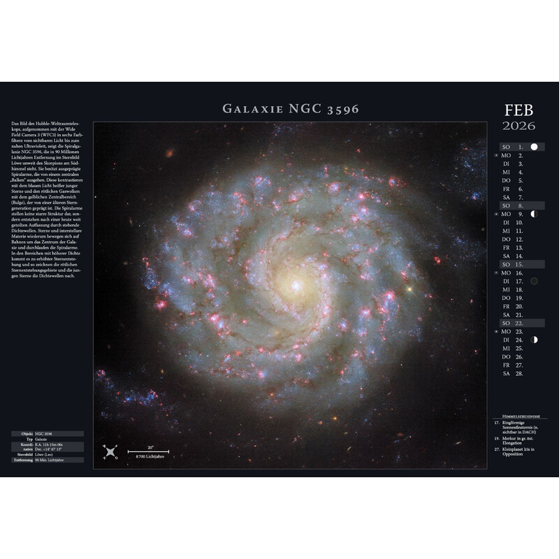 Astronomie-Verlag Calendar Weltraum-Kalender 2026
